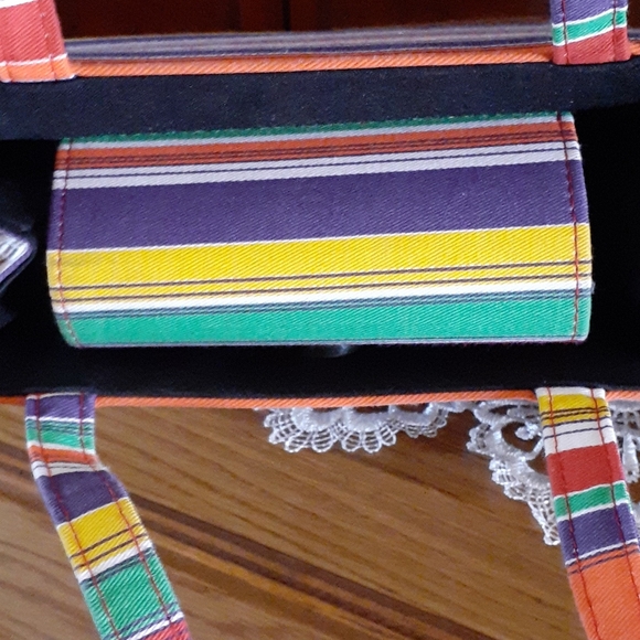 🆕️*NWOT* KATE SPADE FUN BRIGHT COLORS STRIPED BAG - Picture 6 of 8